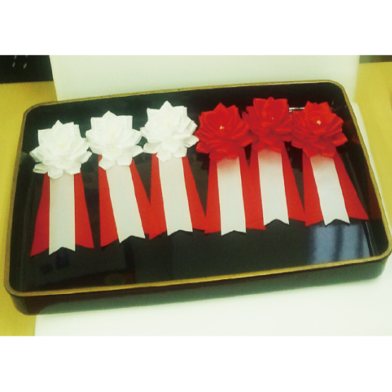 表彰盆・リボンバラの画像