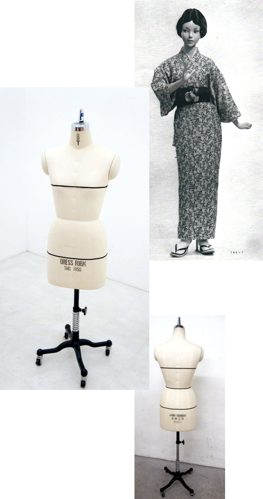創業当時のマネキン TN-7(1962年) / アミコボディ（1968年）の画像