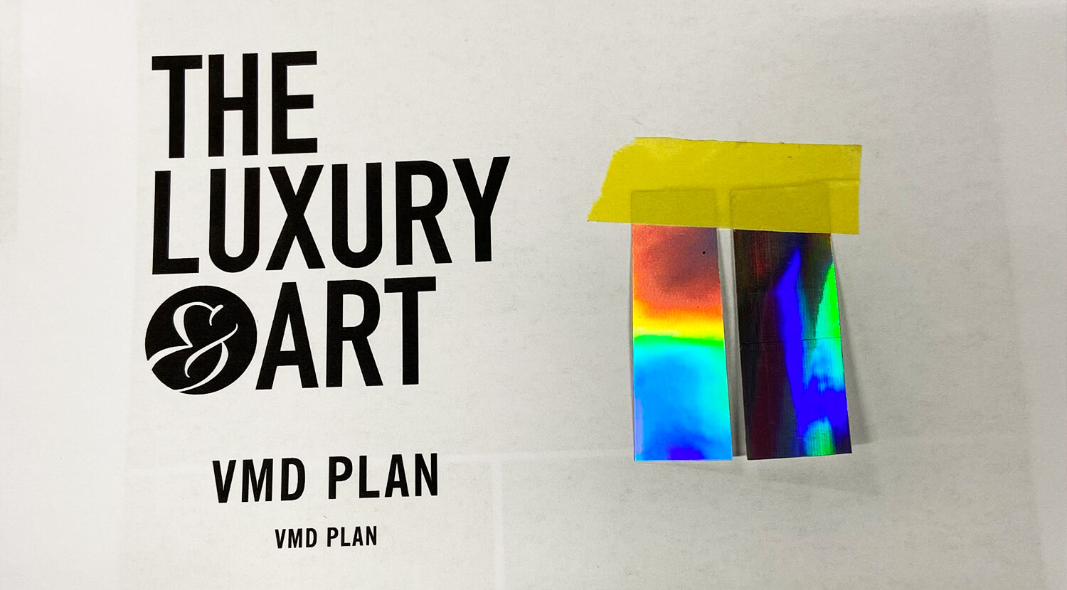 大洋工芸の細部までこだわりとしてオーロラの出方の違うサンプルシートの提案　イメージ画像